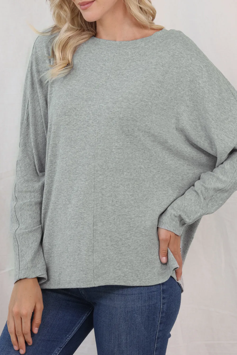 Women's Solid Color Patchwork Long Sleeve Top