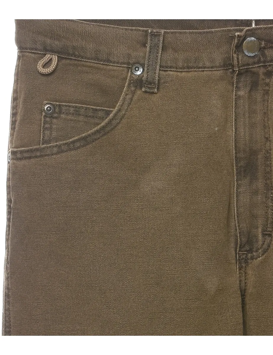 Wrangler Classic Green Distressed Workwear Jeans - W33 L34