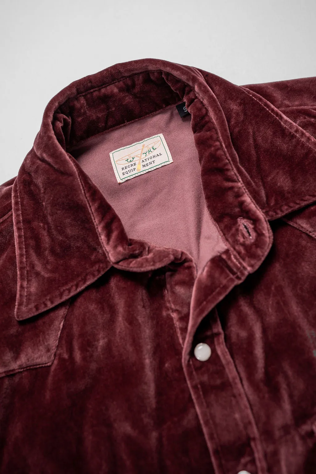 Wythe Velvet Pearlsnap Shirt - Plum